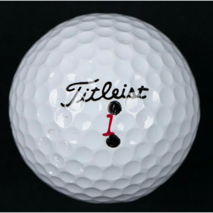 Sergio Garcia player used Titleist golf ball with red 1 marker