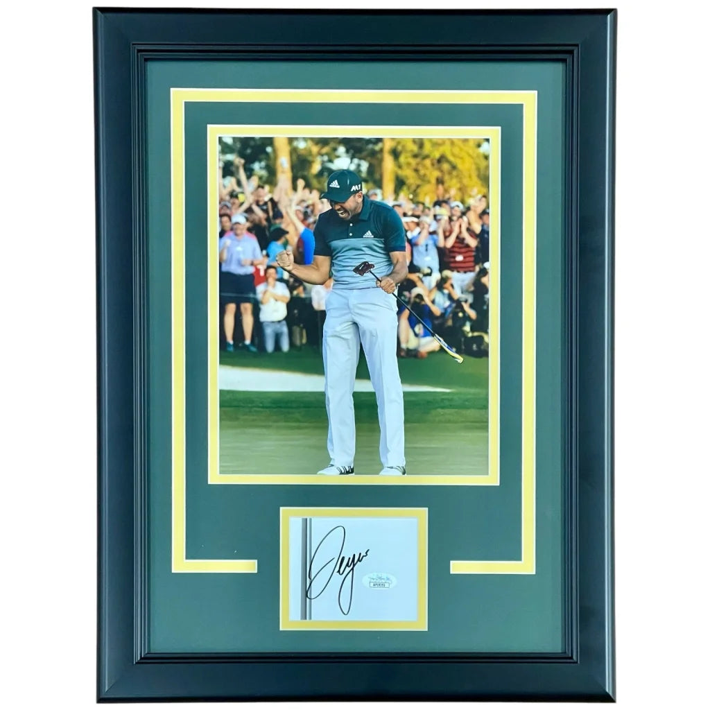 Sergio Garcia signature series frame with black framed golf photo and autograph