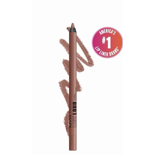 Taupe NYX line loud vegan longwear lip liner pencil with matte barrel