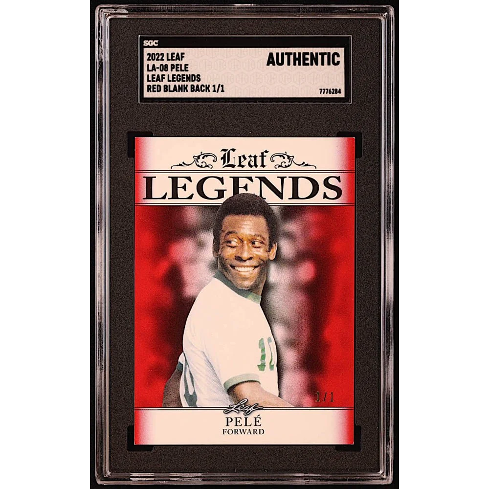 SGC Authentic Pelé Brazil Soccer Trading Card Graded Gem image