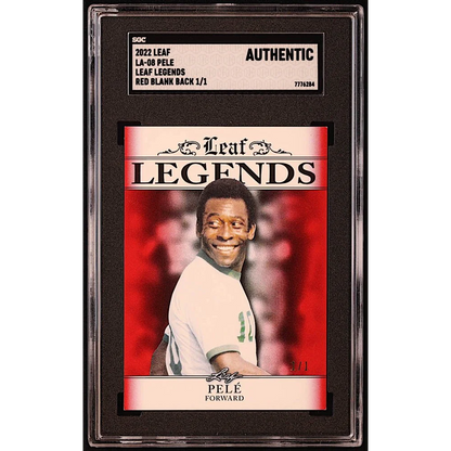 SGC Authentic Pelé Brazil Soccer Trading Card Graded Gem image