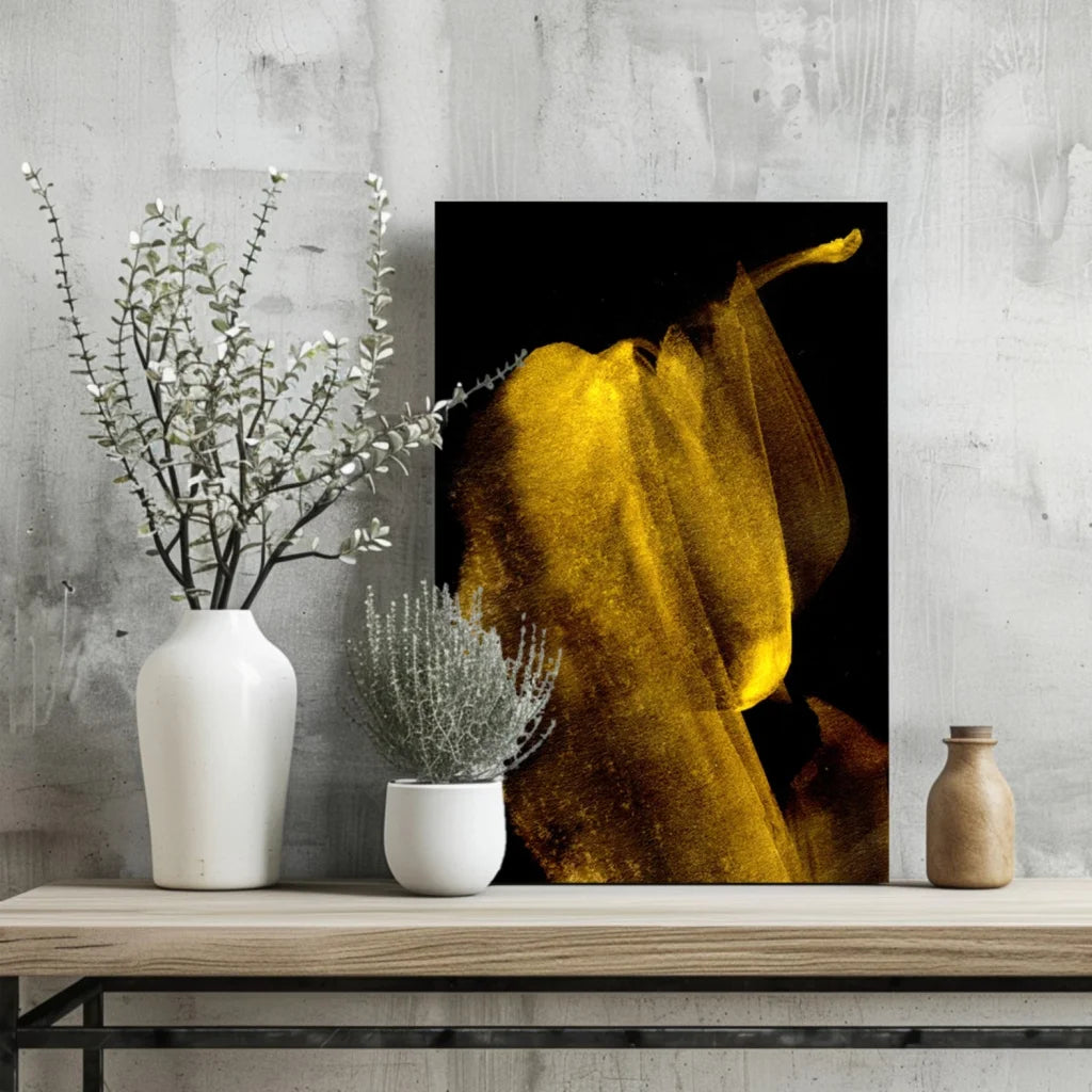 Stunning Yellow Calla Lily Insigne Aluminum Prints | Glass Wall Art Print | vintageantiquesgifts.com