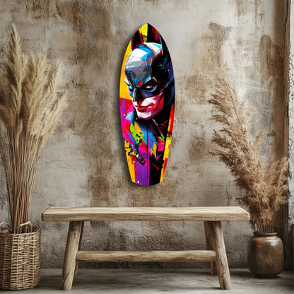 Batman Surfboard Tempered Glass Art for Your Wall | Modern Wall Art Decor | vintageantiquesgifts.com