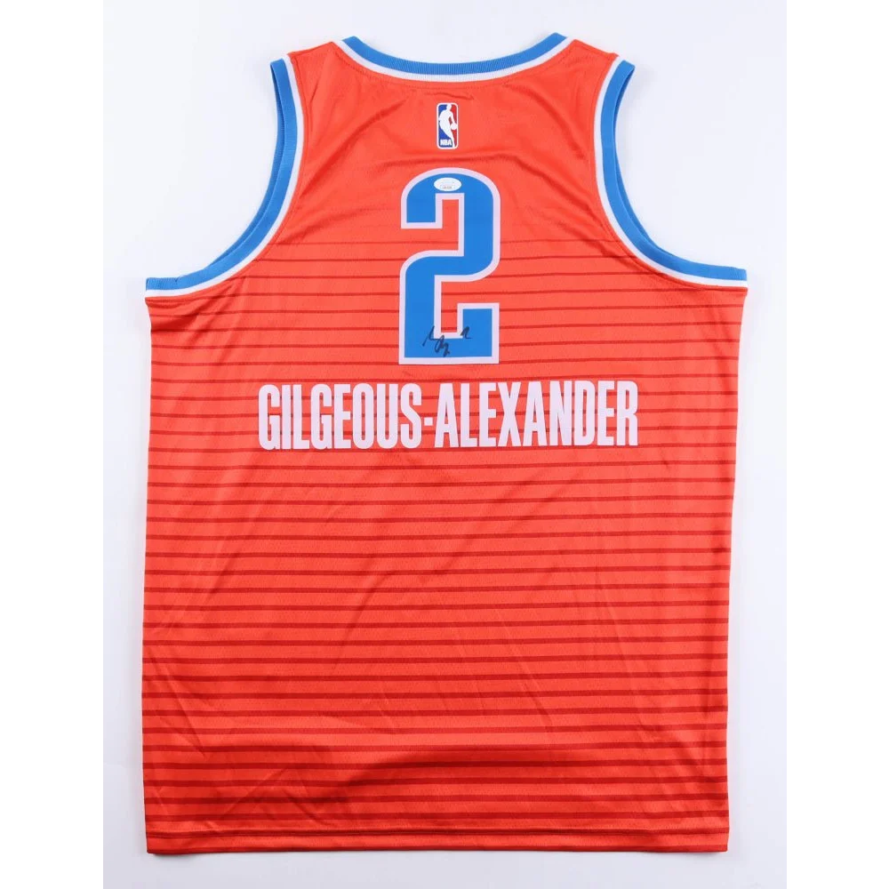 Shai Gilgeous-Alexander signed Oklahoma City Thunder jersey with JSA authentication displayed