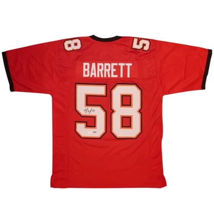 Shaquil Barrett autographed Tampa Bay red jersey #58 with Barrett name