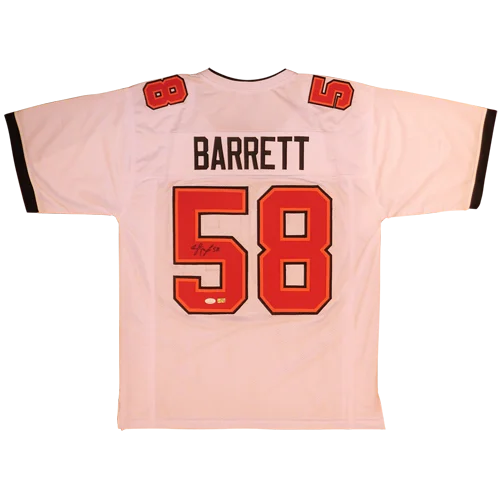 Shaquil Barrett autographed Tampa Bay white #58 custom jersey with JSA