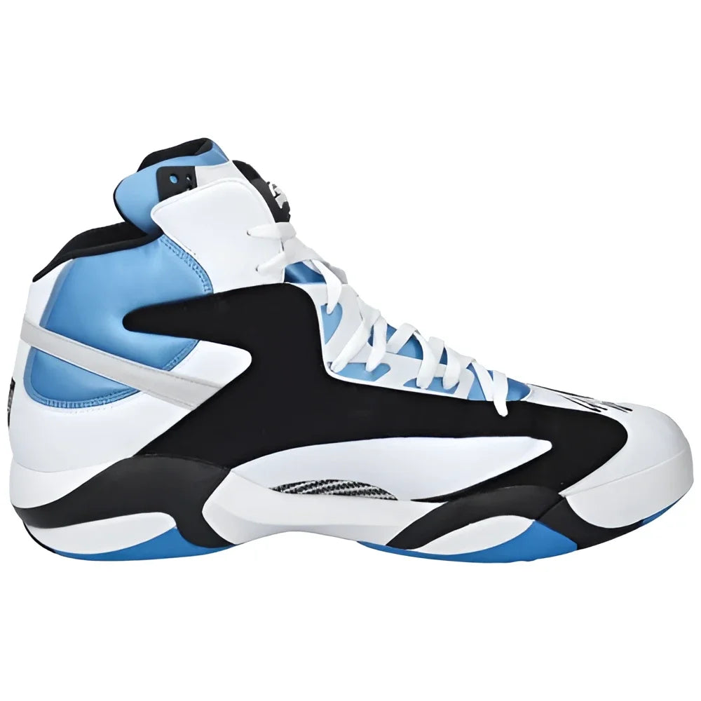 Shaq attaq size 22 autographed Reebok Shaq shoe in white, black, blue