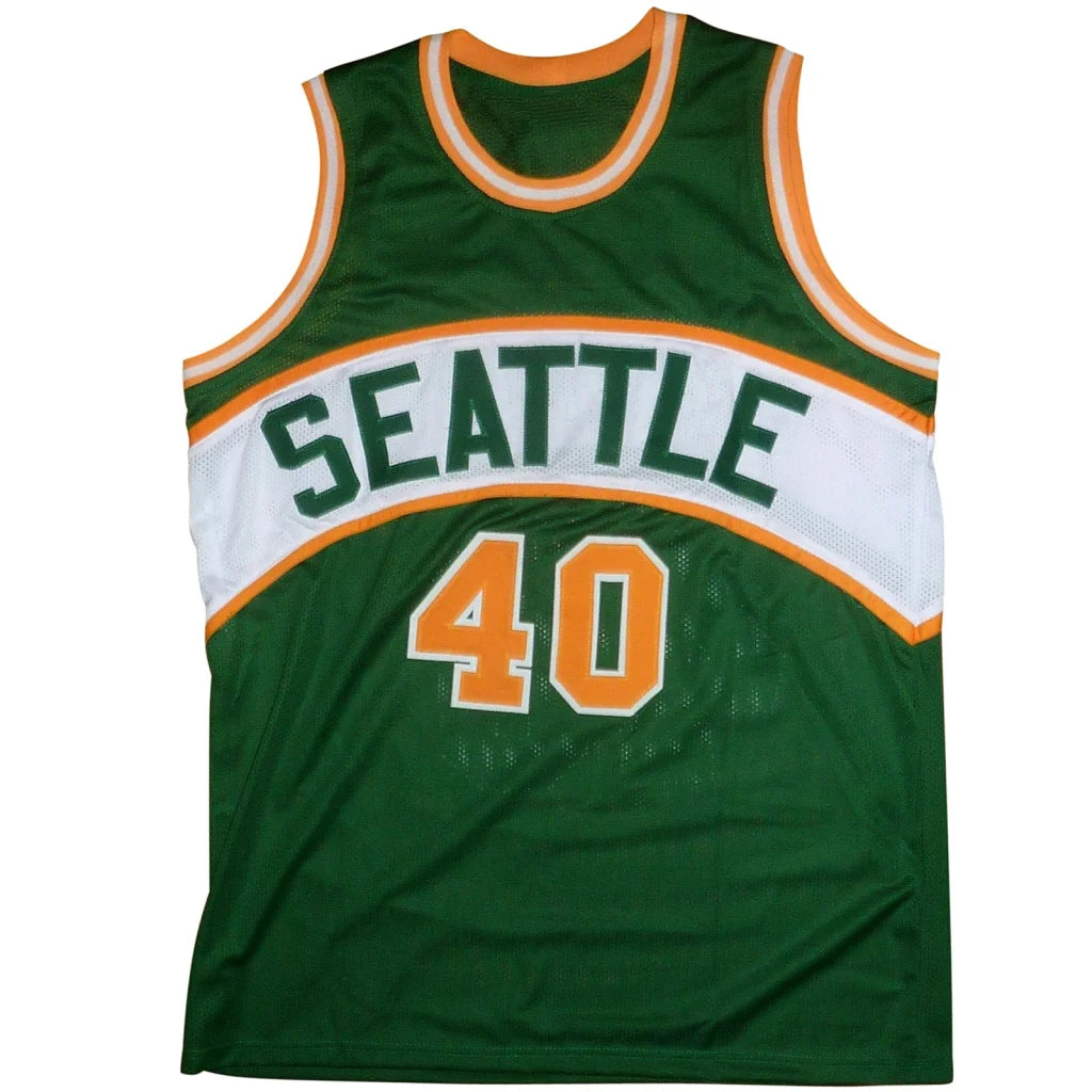 Shawn Kemp autographed Seattle green #40 basketball jersey