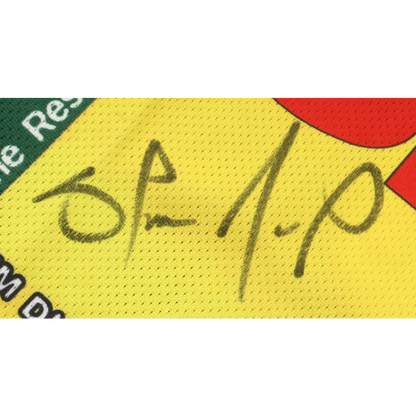 Shawn Kemp signed SuperSonics Mitchell & Ness authentic jersey with yellow mesh