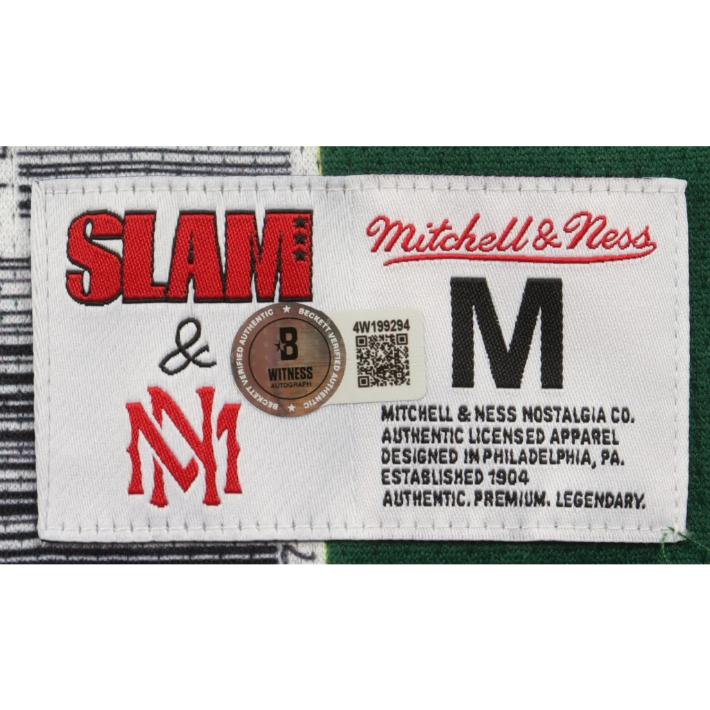 Shawn Kemp Mitchell & Ness authentic jersey white embroidered label