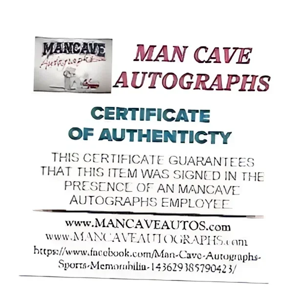 Certificate of authenticity for signed Shawn Phillips San Diego Chargers football photo