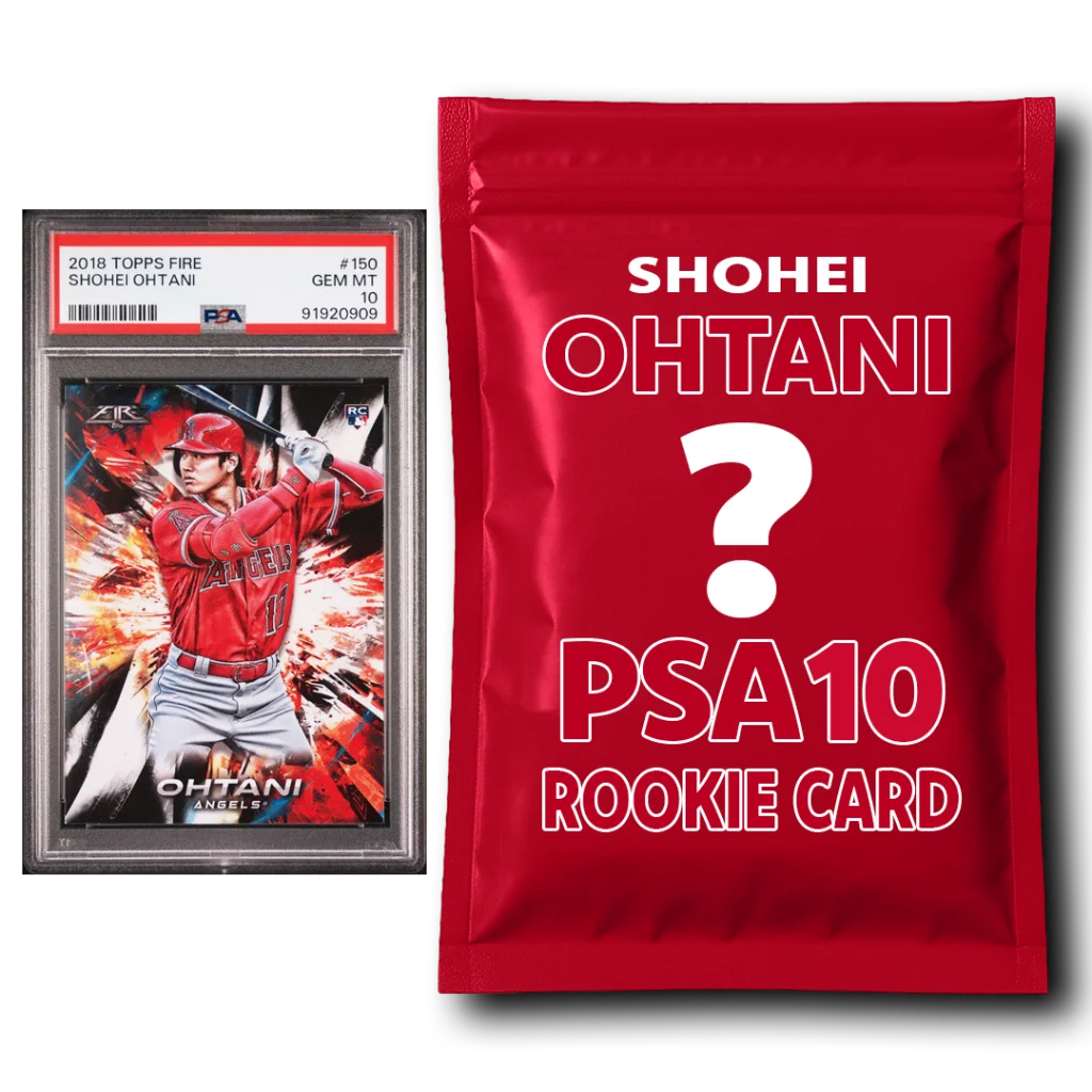 Shohei Ohtani PSA 9 Mint 2018 Topps Fire Rookie Card in Case