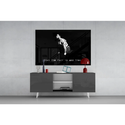 Motivational shut up and train gym wall art poster print