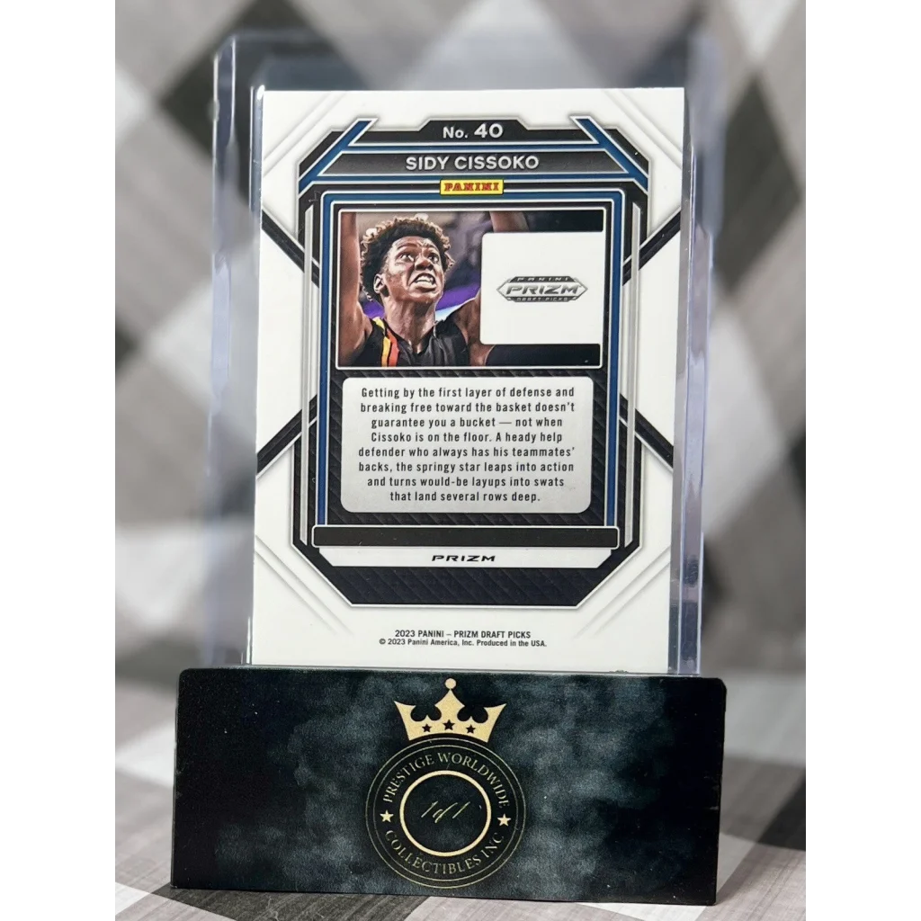 Sidy Cissoko 2019 Panini Prizm Green Rookie card at Prestige Worldwide