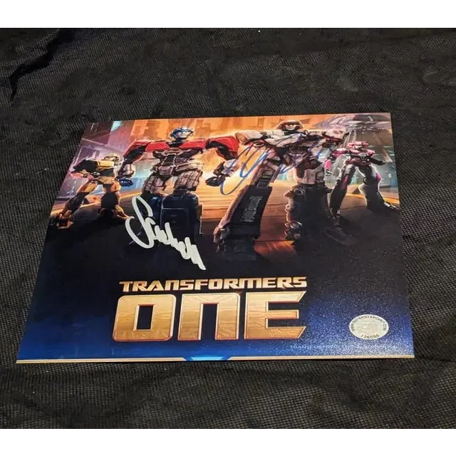 Autographed Signed 8x10 Transformers One Movie Poster with Superstar Certificate