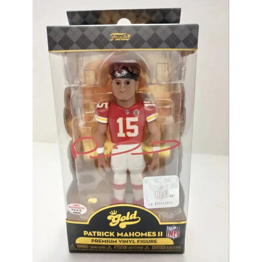 Patrick Mahomes II signed autographed Funko Pop Gold vinyl figure, Chiefs autographed collectible