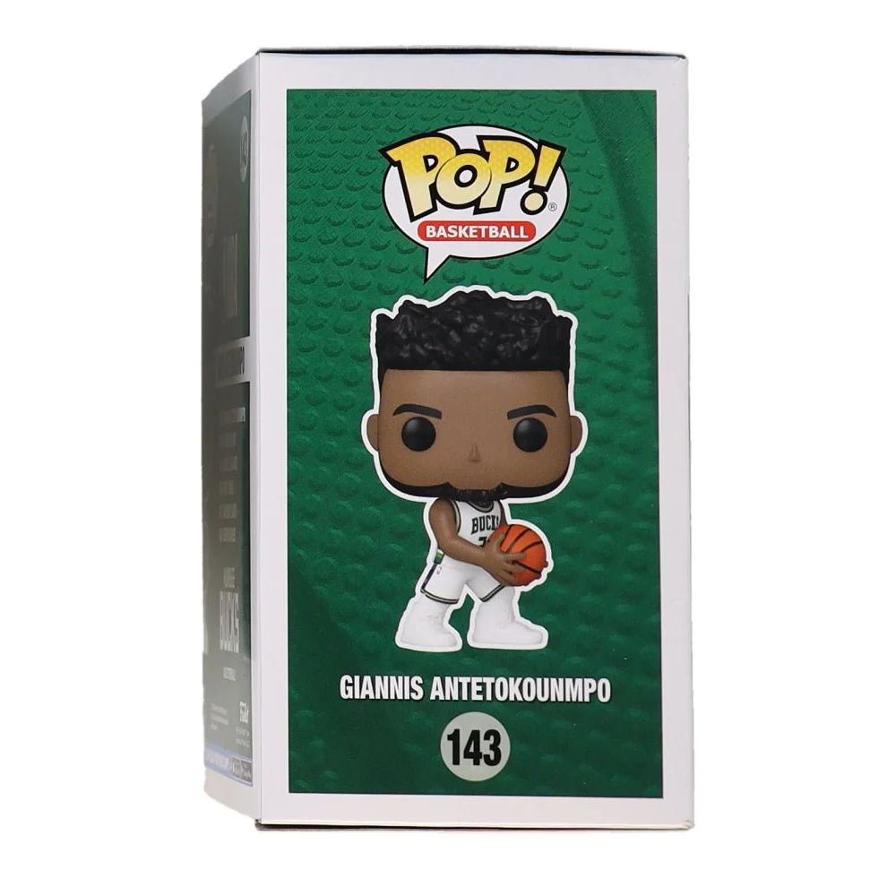 Giannis Antetokounmpo Signed Bucks Funko Pop collectible figure in box for fans