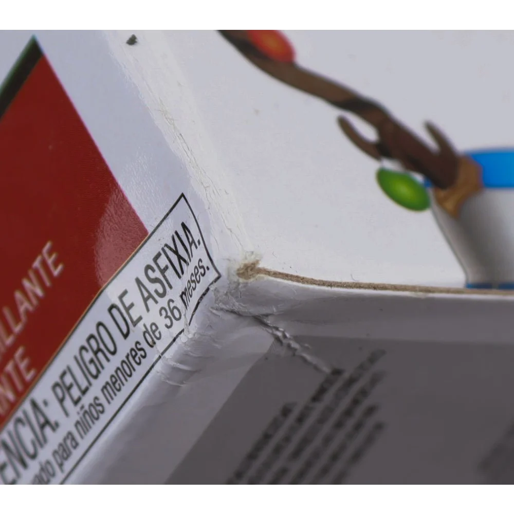 White cardboard box with choking hazard warning for Signed Christine Galey R2D2 Bobble Head