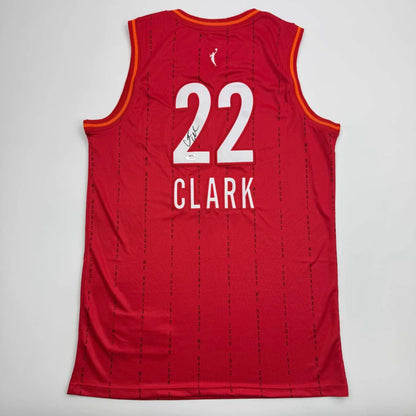 Signed red Nike basketball jersey with Clark 22 on back