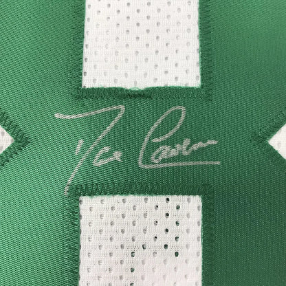 Autographed green and white custom jersey from Professional Sports League era