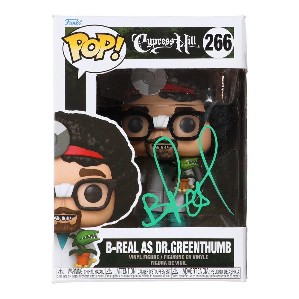Signed Cypress Hill B Real Greenthumb Funko Pop vinyl figure with green marker signature