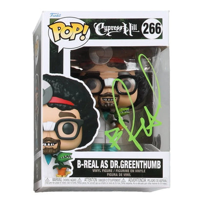 Signed Cypress Hill B Real Dr Greenthumb Funko Pop figure with green autograph