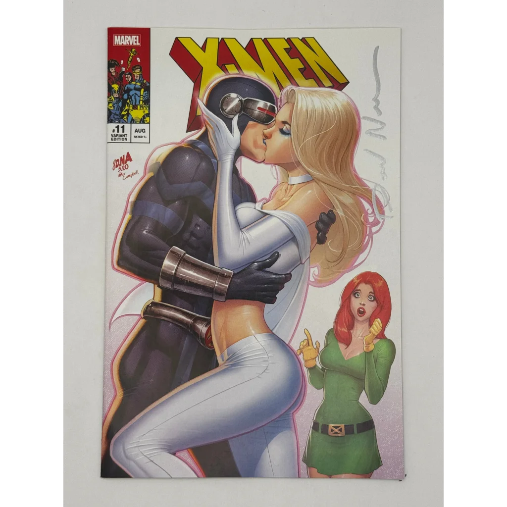 Comic book featuring Cyclops and Emma Frost with Jean Grey, David Nakayama art