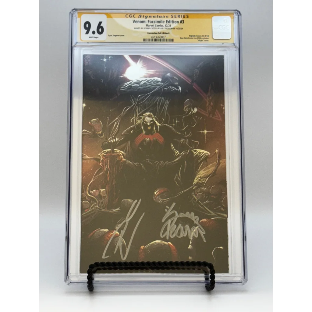 CGC 9.6 signed Donny Cates Unknown Comics exclusive facsimile Knull debut