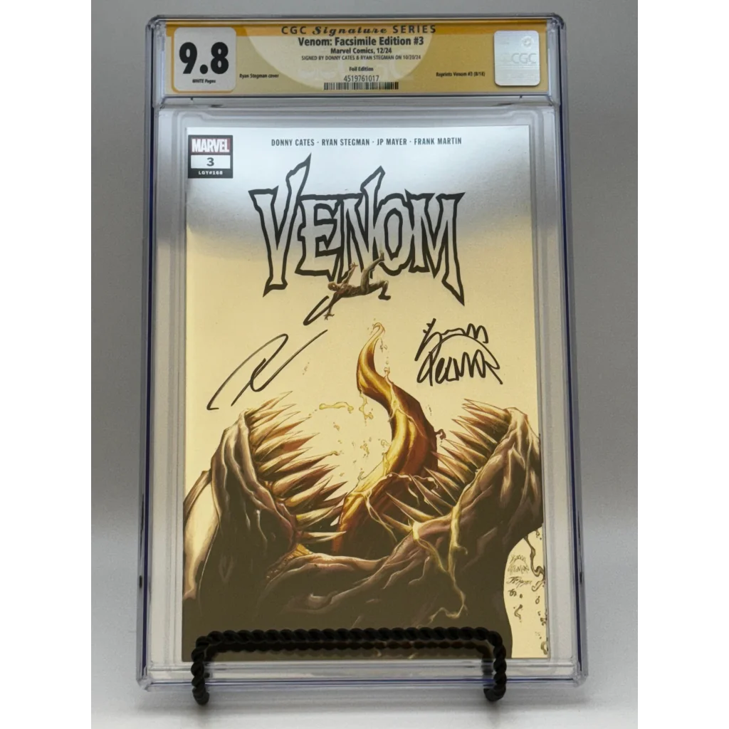 Signed Donny Cates Unknown Comics Exclusive Facsimile Venom #3 Knull