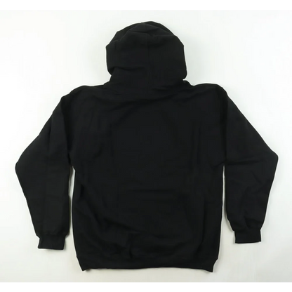Black hooded sweatshirt with long sleeves and ribbed cuffs, featuring Fanatics Hologram