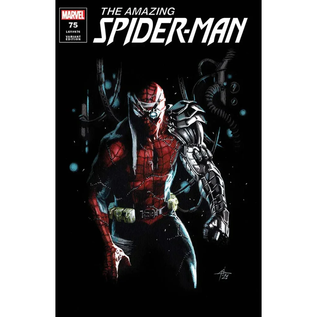 Amazing Spider-Man issue 75 cover with cyborg Peter Parker and Ben Reilly art