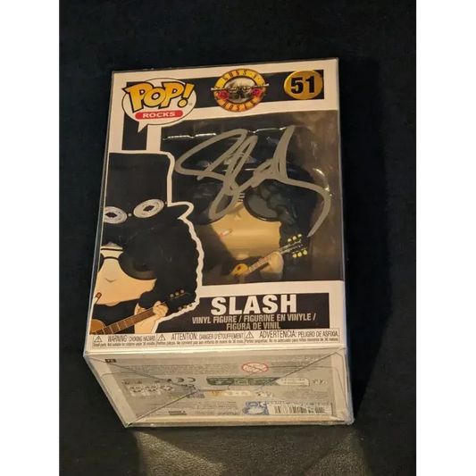 Signed Guns N Roses Slash pop figure of Saul Hudson with autograph and authenticity sticker