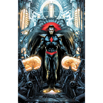Jay Anacleto exclusive black red armored suit with glowing orange hands