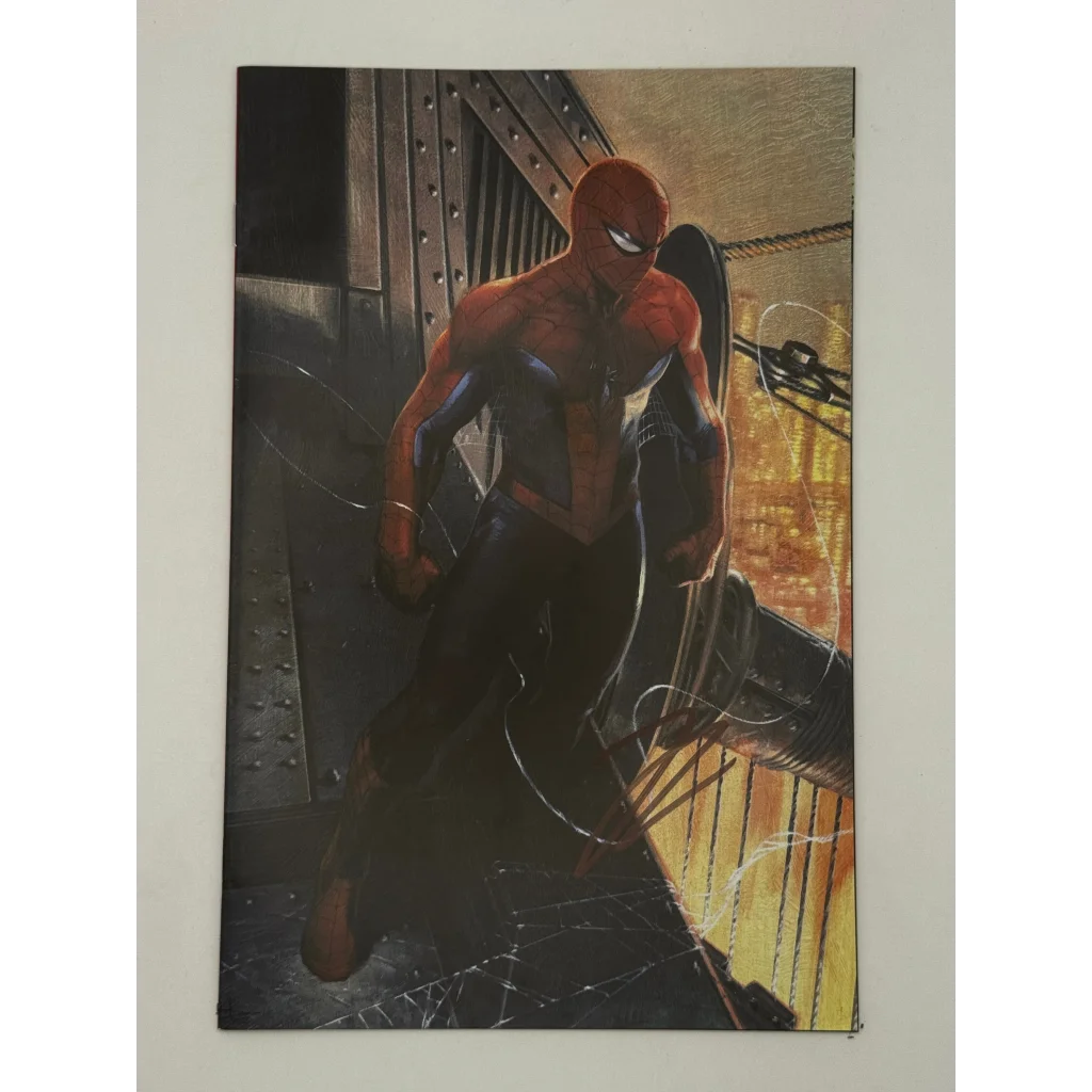 Jonathan Hickman signed Ultimate Spider-Man comic cover with Spider-Man in action