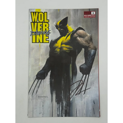 Signed variant edition of Savage Wolverine Red Band Lee Exclusive Var comic book