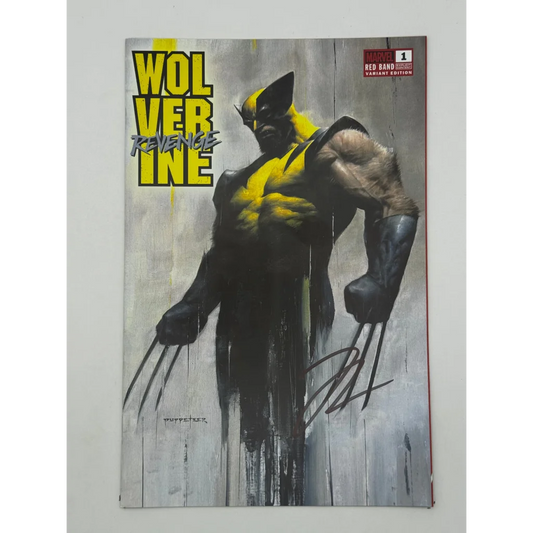 Signed variant edition of Savage Wolverine Red Band Lee Exclusive Var comic book