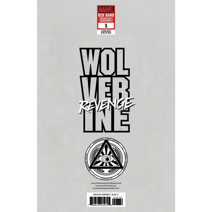 Variant comic book with mature content warning for REVENGE Red Band Unknown Comics Lee Exclusive Var