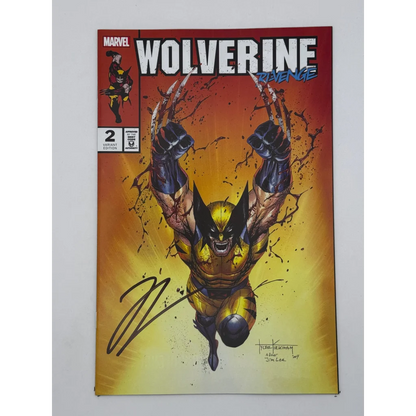 Signed Wolverine comic book with dynamic cover, part of Unknown Comics Kirkham exclusive series