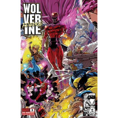 Vibrant Wolverine Revenge #3 Red Band Variant comic cover with Marvel heroes from Unknown Comics