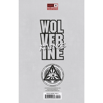 Comic book with gray cover and Wolverine Revenge Red Band signature artwork