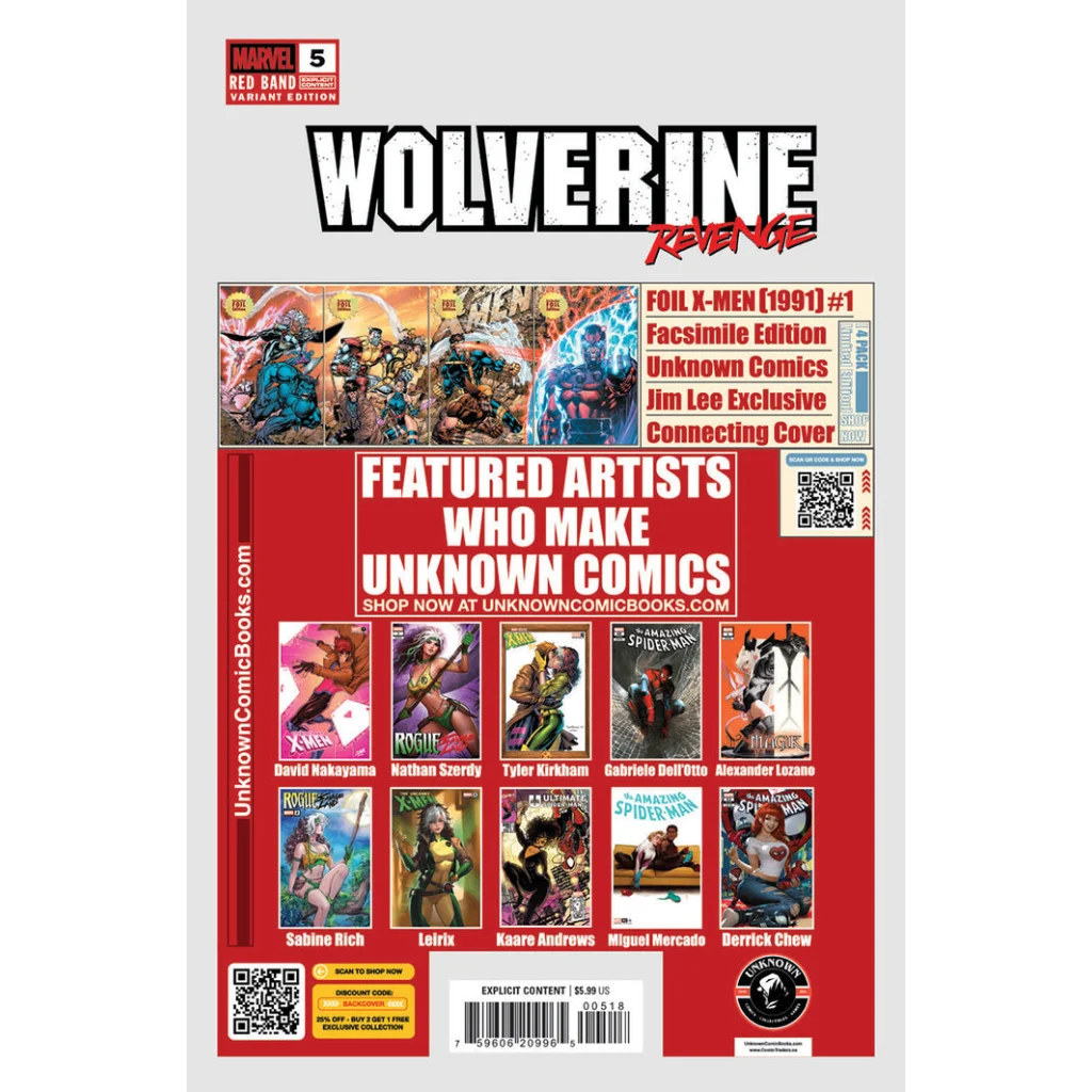 Jonathan Hickman Signed Wolverine Revenge Red Variant Comic Book featuring Wolverine in red edition