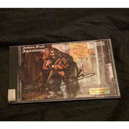 Signed Jethro Tull Aqualung CD cover featuring Ian Anderson auto collectible