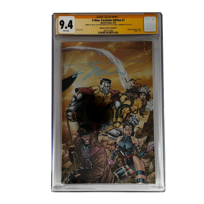 Signed Jim Lee X-Men Facsimile Edition #1 comic in protective case
