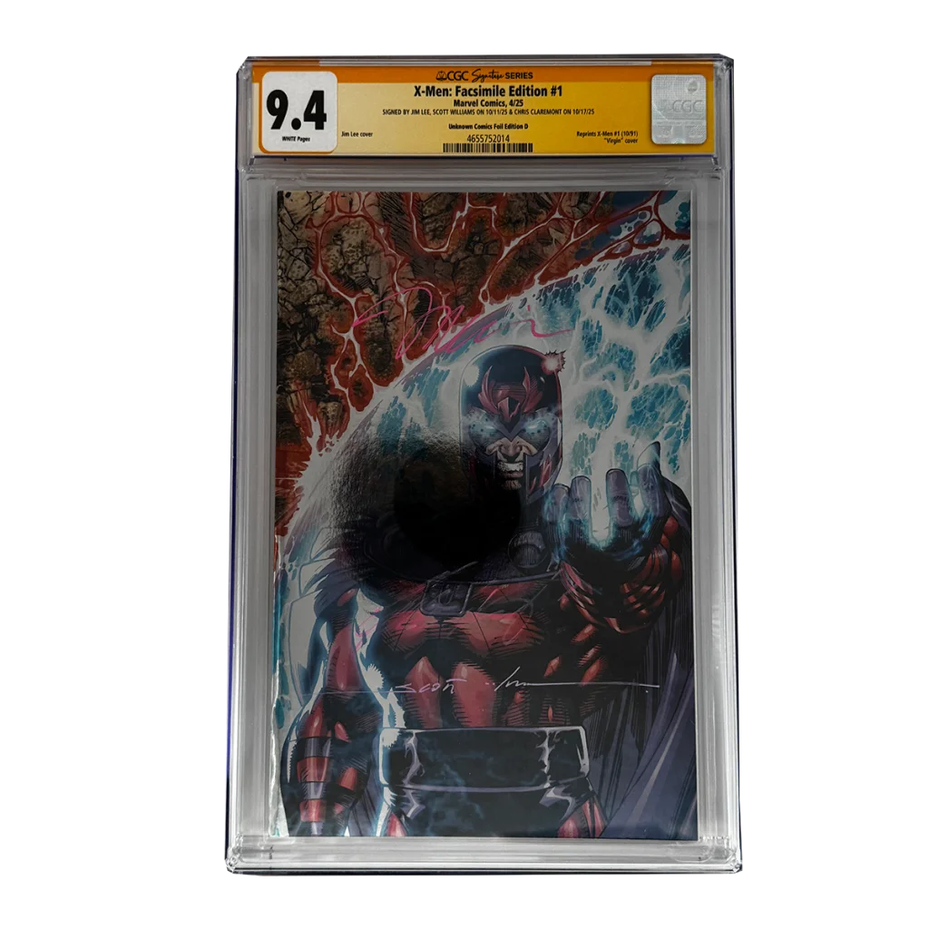 Signed Jim Lee X-Men Facsimile Edition #1 CGC graded comic in case