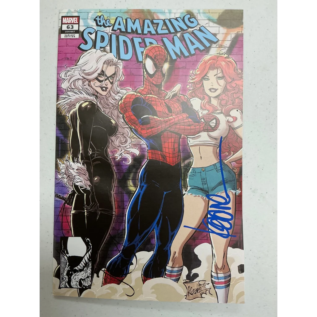 Signed Kaare Andrews Spider-Man comic with Black Cat and Mary Jane from Unknown Comics