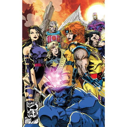 Comic book superheroes including Wolverine Psylocke Beast in Unknown Comics Kaare Andrews X-Men variant