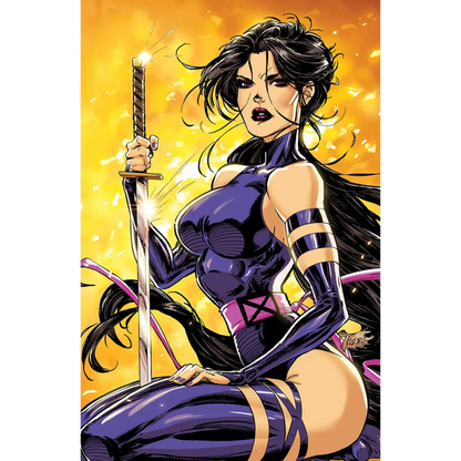 Kaare Andrews exclusive Psylocke comic character with sword from Unknown Comics Kaare