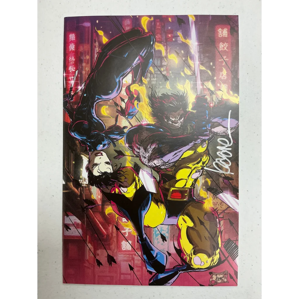 Vibrant Kaare Andrews Wolverine Facsimile Edition comic book cover with action scene and glowing effects
