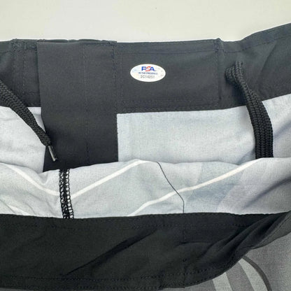 Signed Khamzat Chimaev black gray FSA football bag with zipper