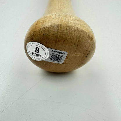 Signed Louisville Slugger Pro Stock wooden bat with natural finish